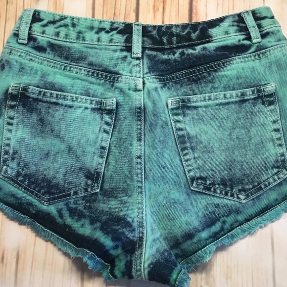 Topshop Moto Acid Washed Denim Frayed Edge Size 27 - Picture 2 of 8